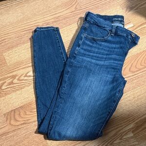 American Eagle Outfitters Women's Dark Blue Jeans